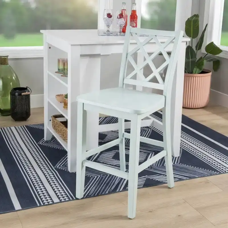 Counter Height Bar Stool with X-Back Design