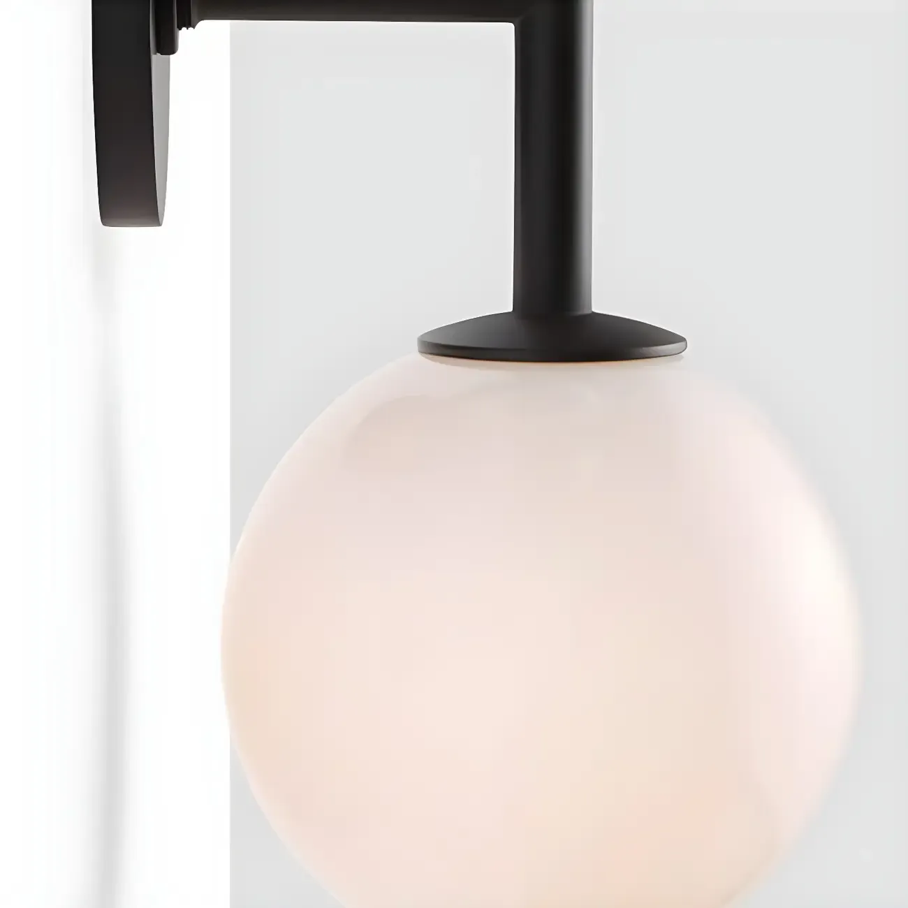 Modern 2-Light Up Down Globe Glass Vanity Light