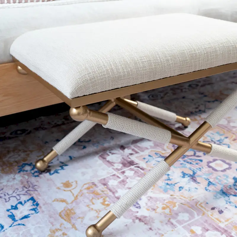 Ella Boho Campaign Accent Stool