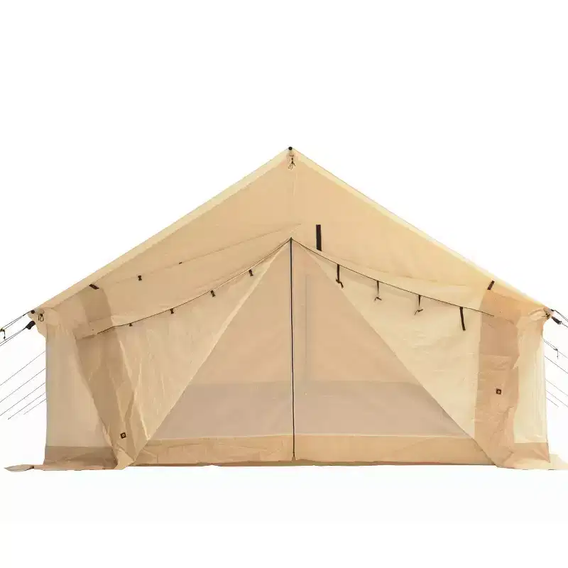 WHITE DUCK 16 x 20 ft Alpha Canvas Wall Tent with Stove Jack & Frame, 4-Season Water Repellent Camping & Hunting Tent, DYNA DUCK Fabric