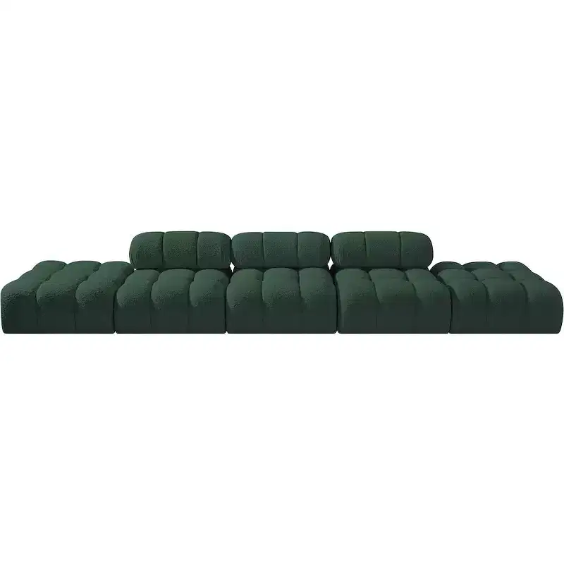 Meridian Furniture Ames 170 Boucle Fabric Upholstered 5pc. Modular Sofa