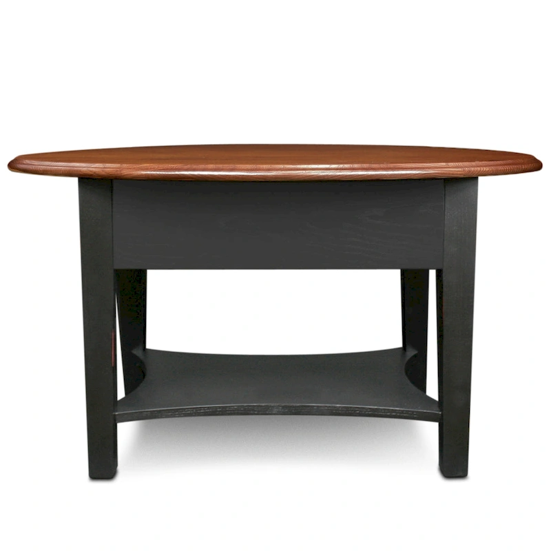 Leick Home One Drawer Oval Coffee Table with Shelf