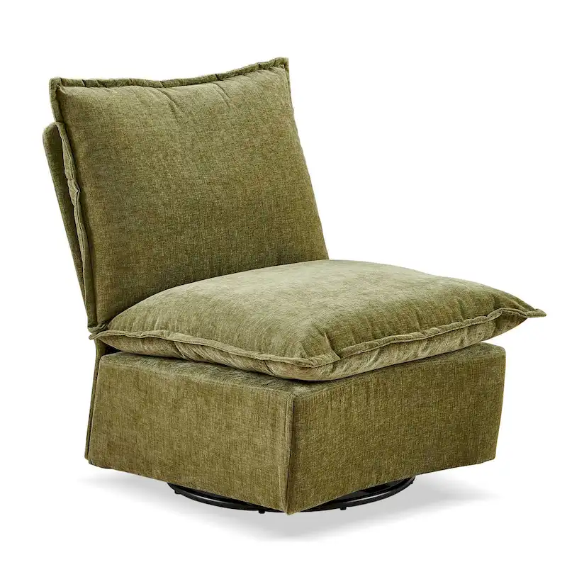 28.74  Chenille Upholstered 360 Swivel Rocking Chair