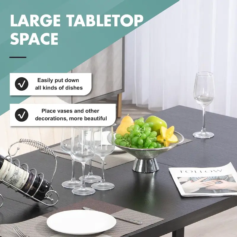 AVAWING Wood Dining Table