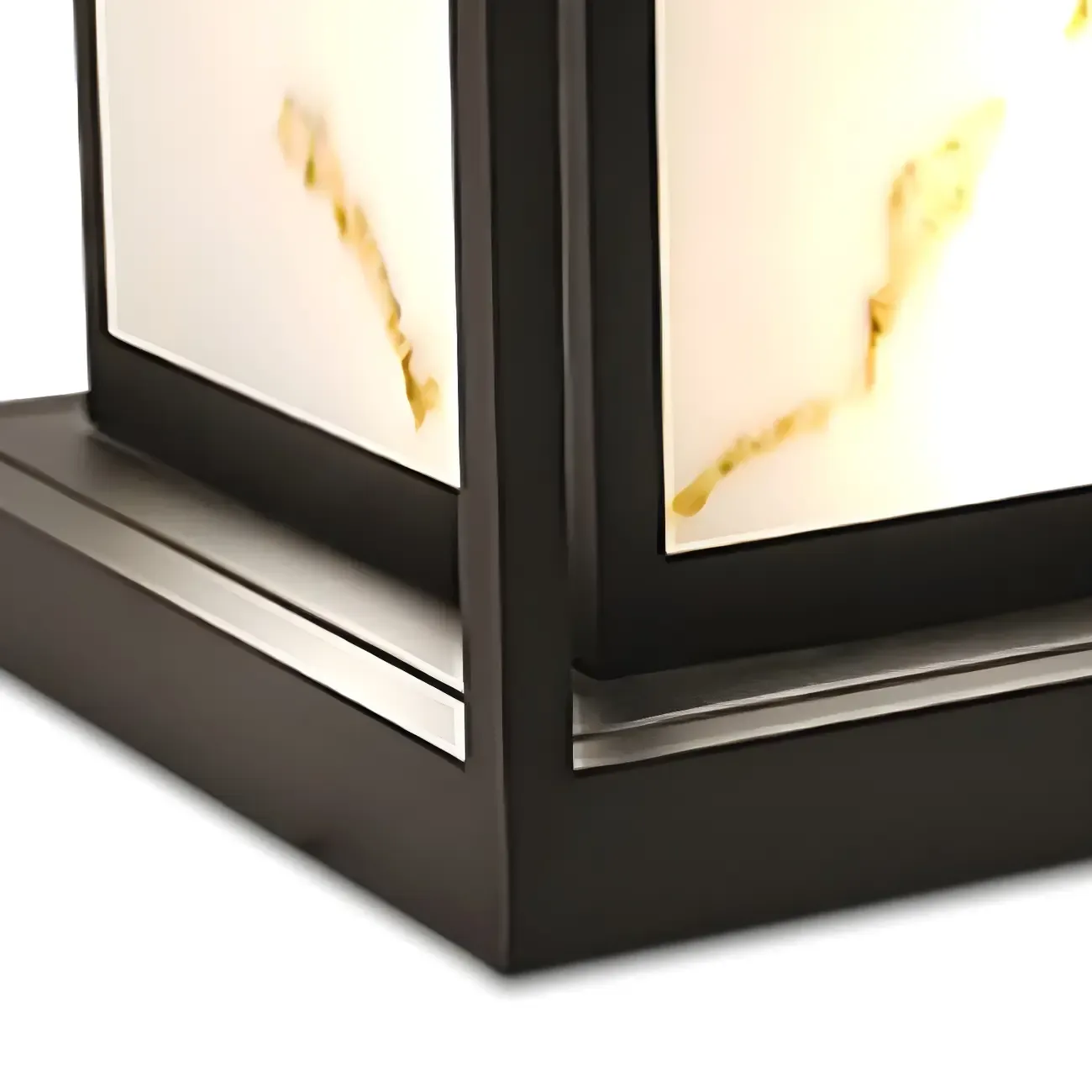 Black Metal Cubic Open Frame Post Cap Light