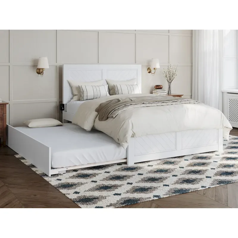 Canyon Full Platform Bed with Matching Footboard & Full Trundle