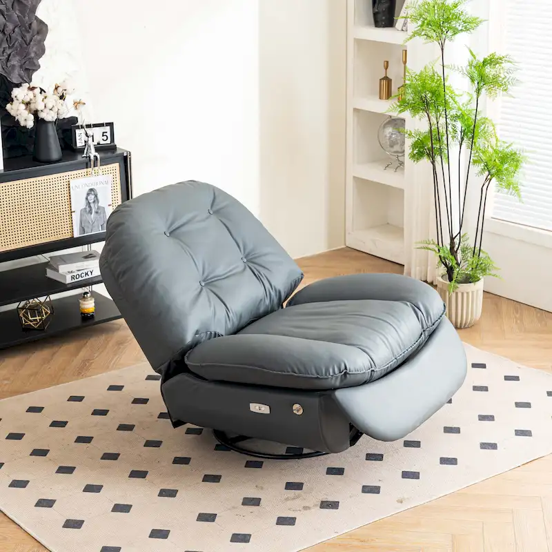 Power Swivel Recliner With USB Charger and Bluetooth Music Player