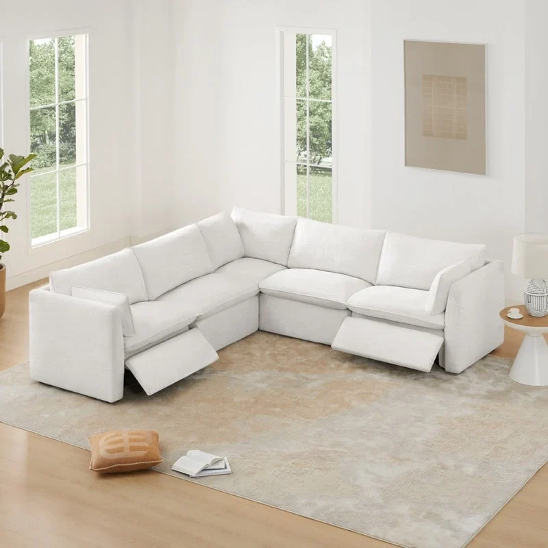Cypress 107W Power Reclining Sectional Sofa Couch