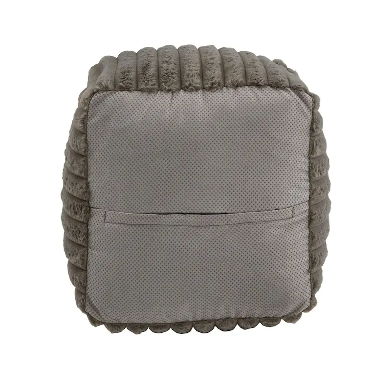 Upholstered Square Pouf Ottoman