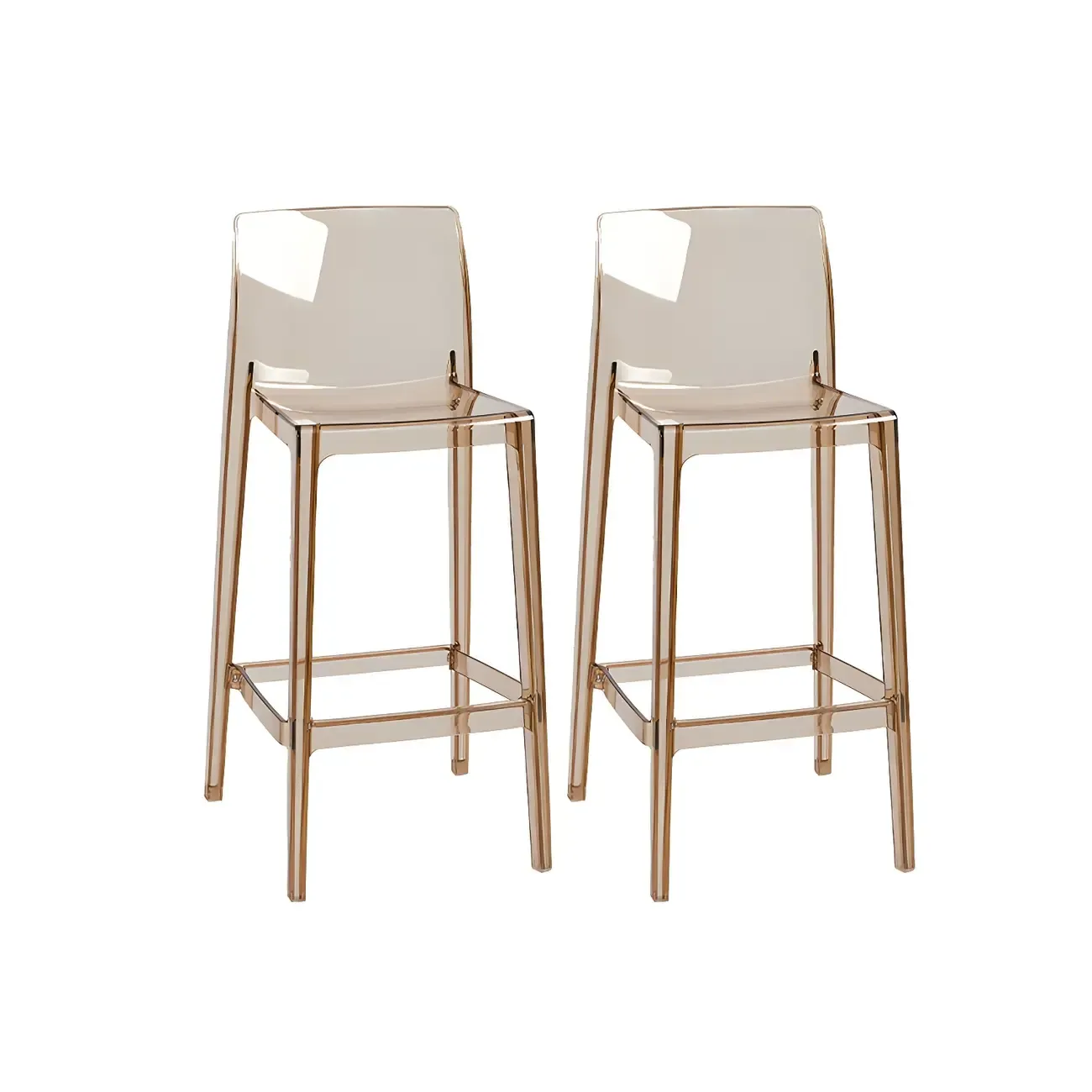 Modern Acrylic Transparent Stylish Rectangle Bar Stool