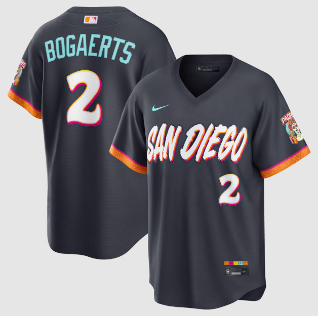 San Diego Padres Xander Bogaerts Obsidian 2026 City Connect Stadium Jersey
