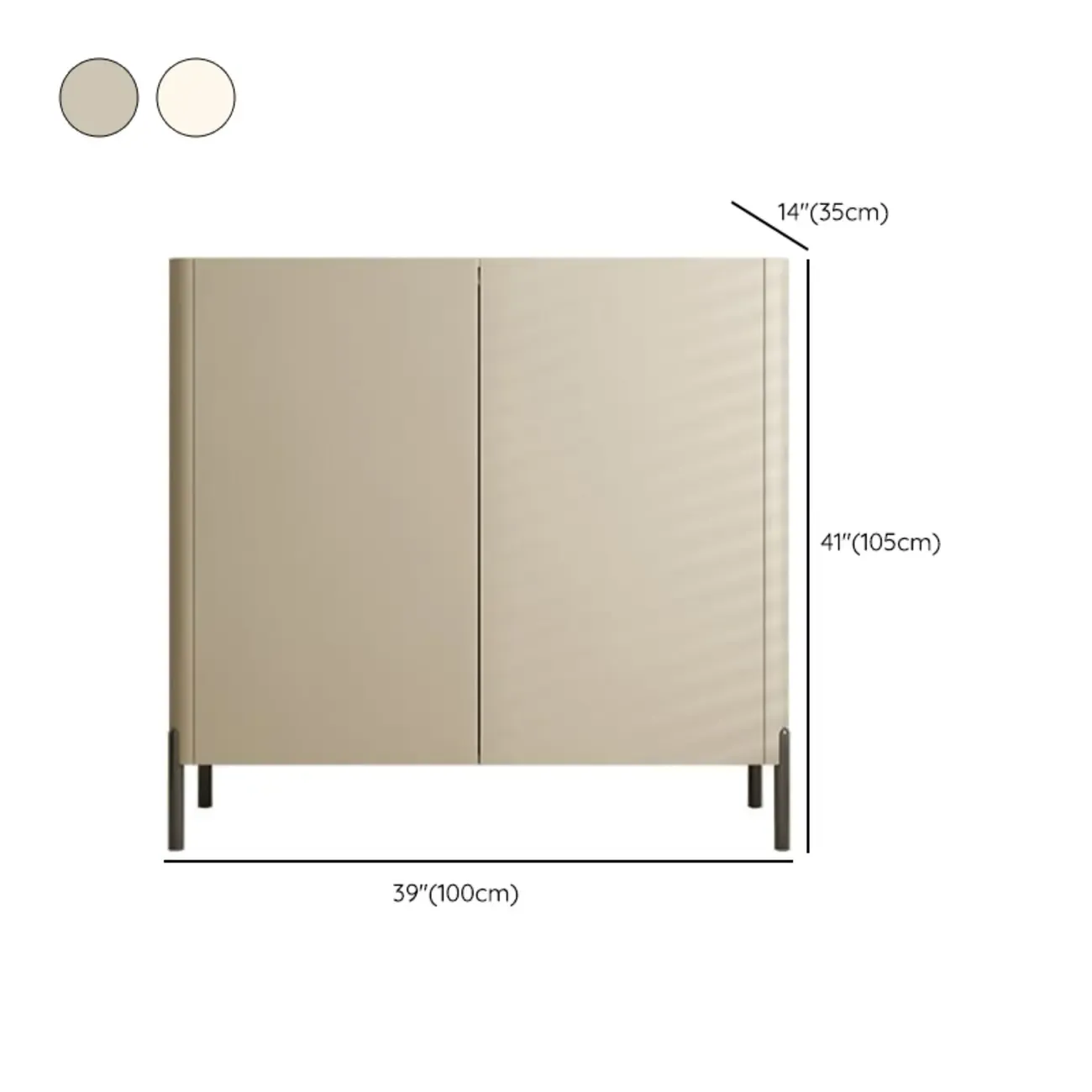 Coffee Solid Wood Shoe Cabinet with Adjustable Shelves