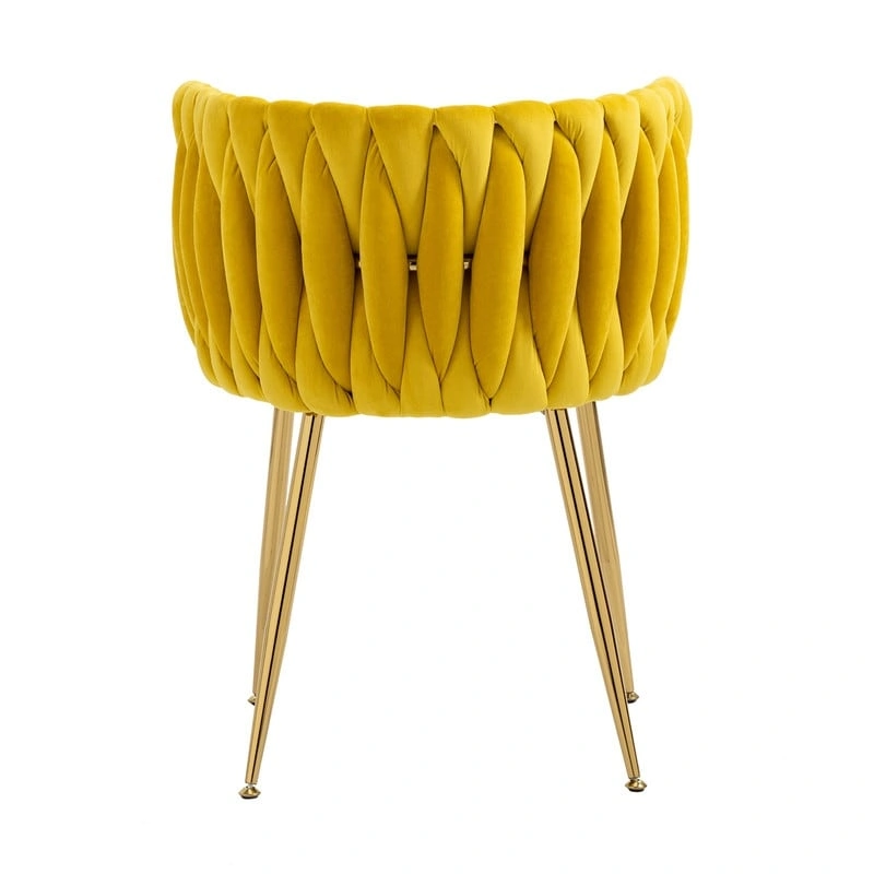 SEYNAR Modern Glam Velvet Dining Side Chair Set of 2 with Gold Metal Frame