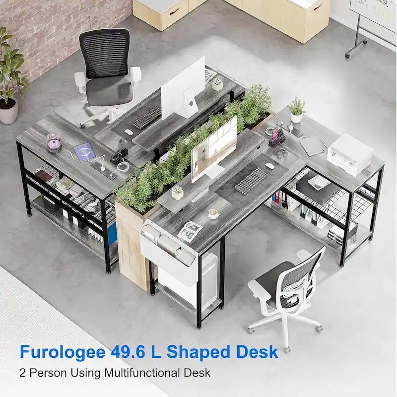 Small Gaming Desk with Power Outlets