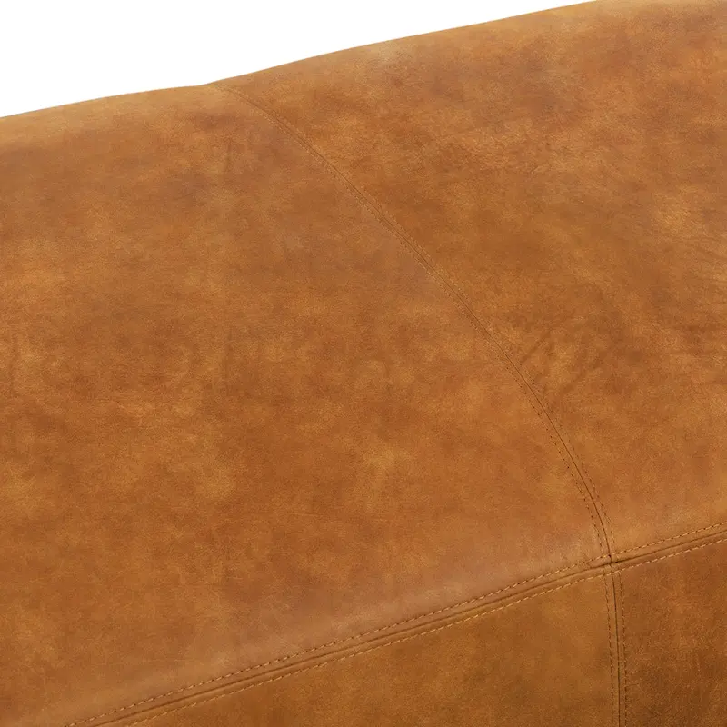 Poly & Bark Denver Leather Ottoman - Full Grain Genuine Italian Leather