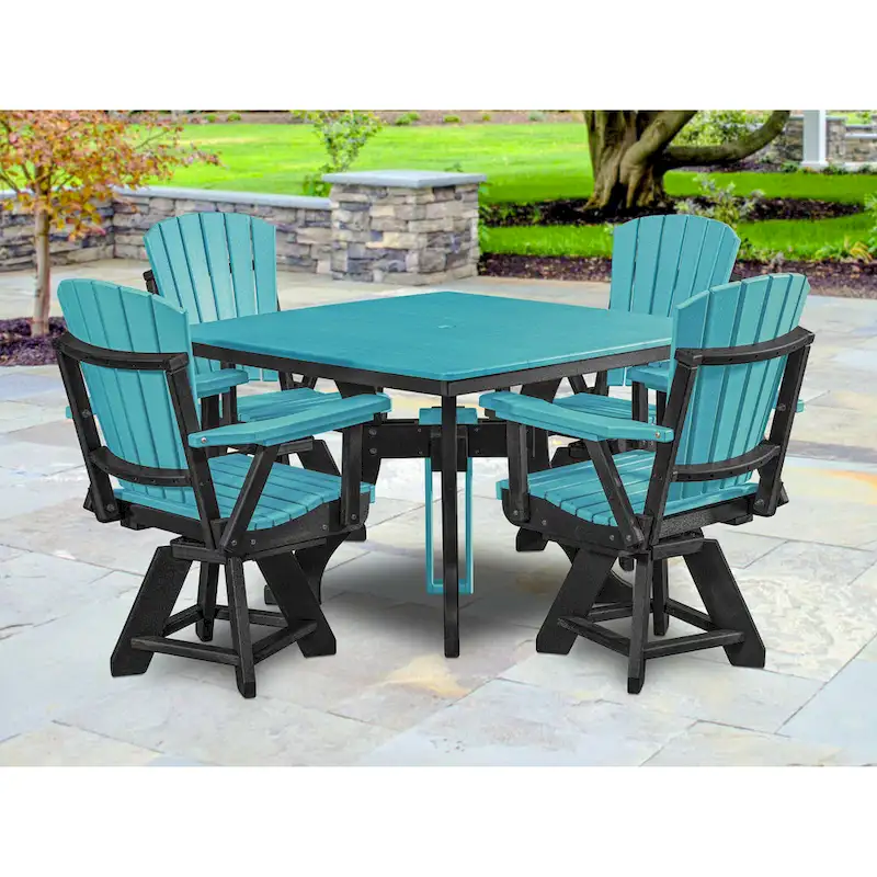 American Furniture Classics Five Piece Square Dining Height Dining Set, Made in the USA - N/A