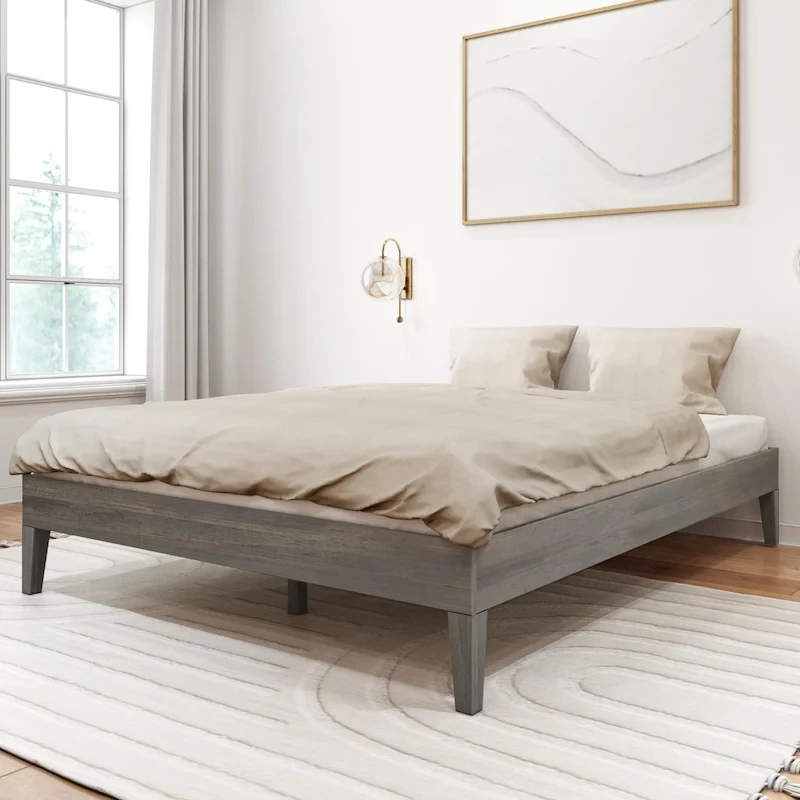 Plank and Beam Queen Size Minimalist Platform Bed