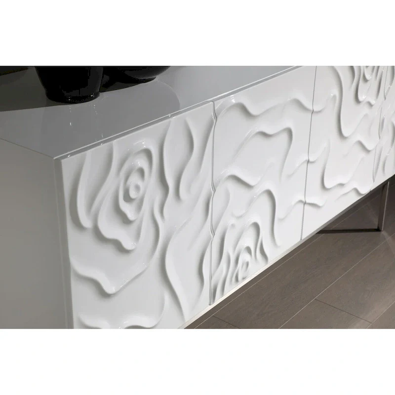 Modrest Gwen Modern White High Gloss Buffet