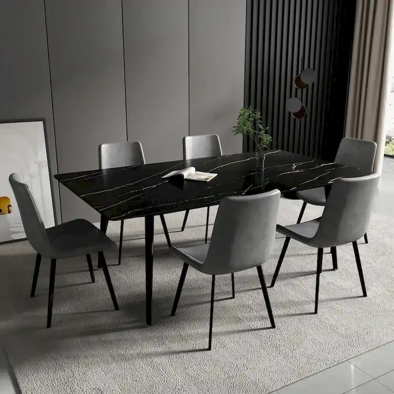 70.8  Rectangle Dining Table with Stone Top