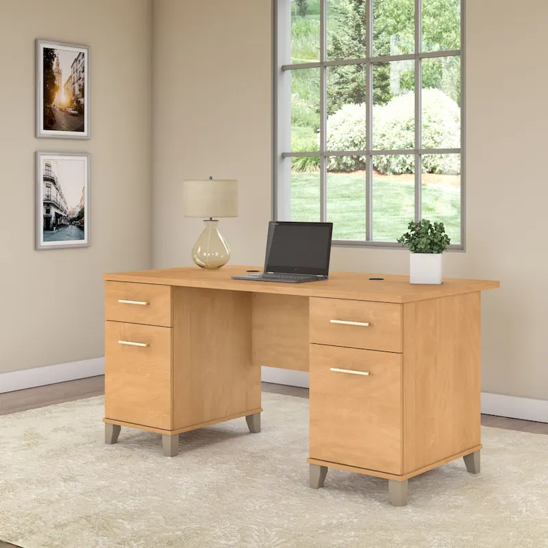 Bush Furniture Somerset 60W Office Computer Desk with Drawers
