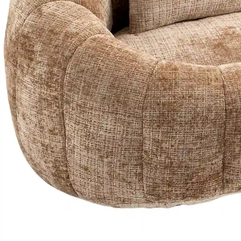 Coffee Modern 59  Chenille Loveseat Chaise Lounge Chair