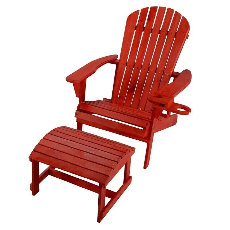 Earth Collection Adirondack Chair and Ottoman Set