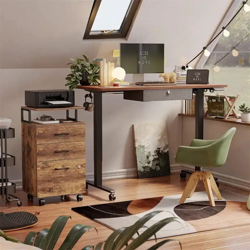 3-Drawer Rolling Filing Cabinet - 6.3 D x 30.12 W x 21.65 H