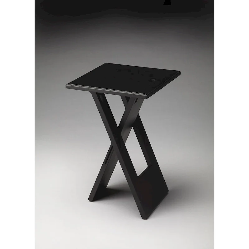 Handmade Hammond Black Folding Table (India)
