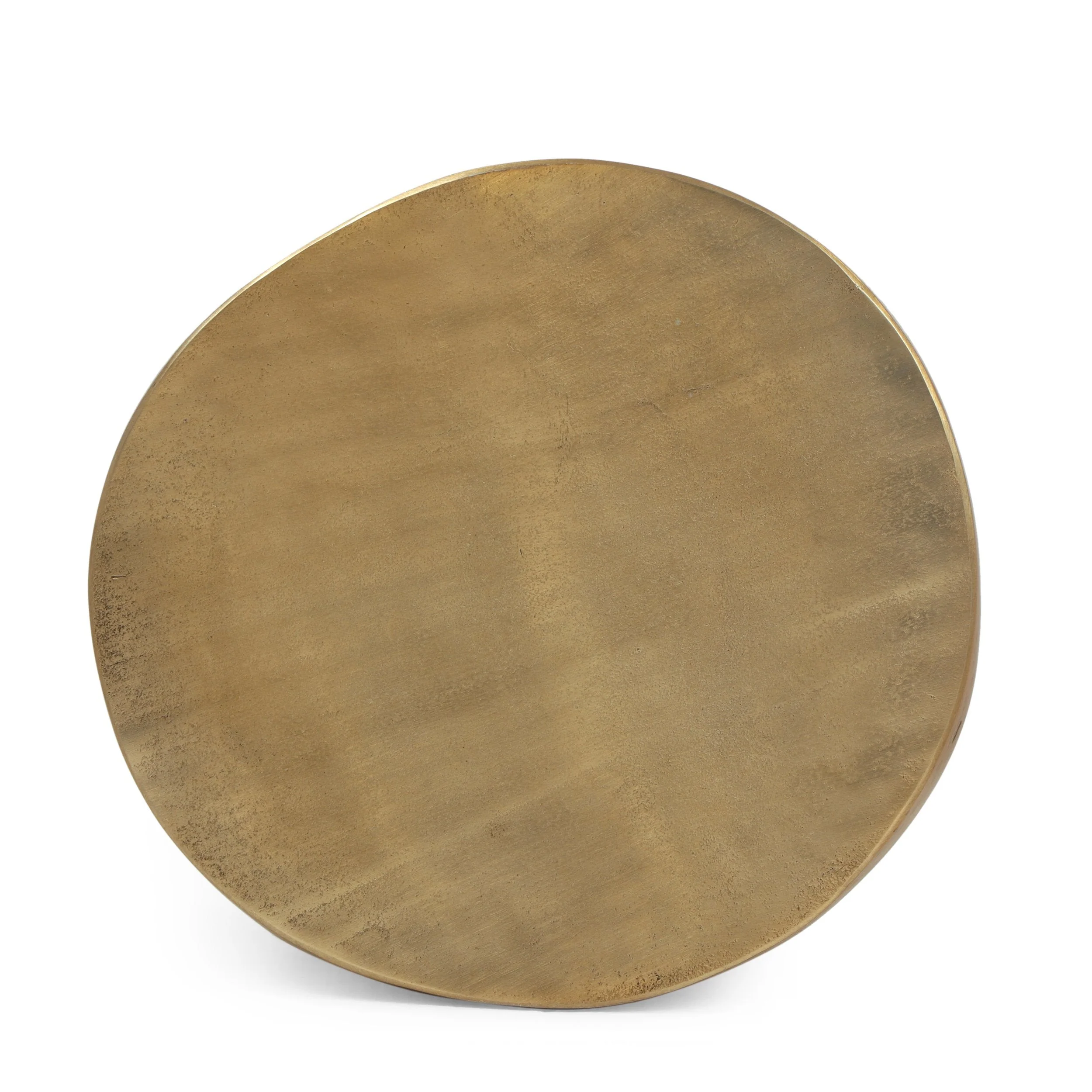 Handcrafted Boho Aluminum Face Side Table - NH545413