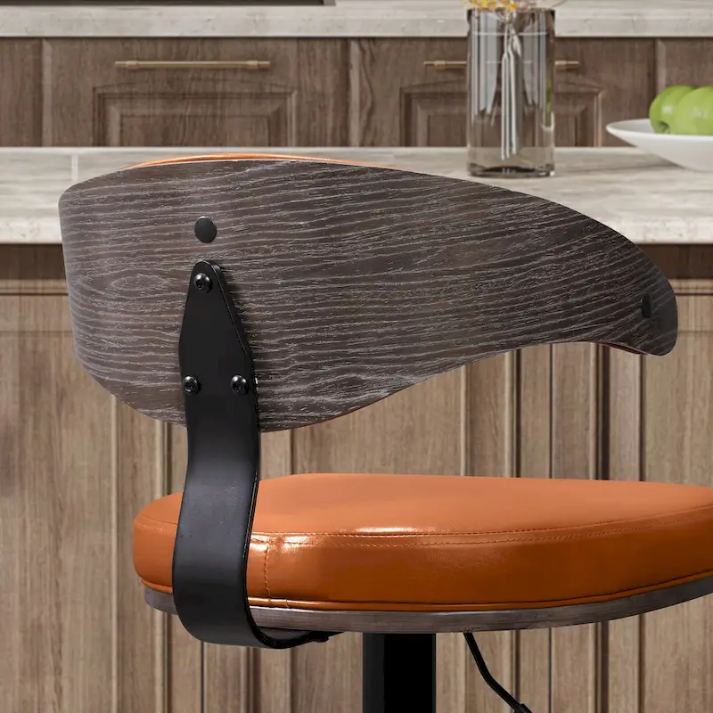 Art Leon Bentwood Swivel Adjustable Bar Stools