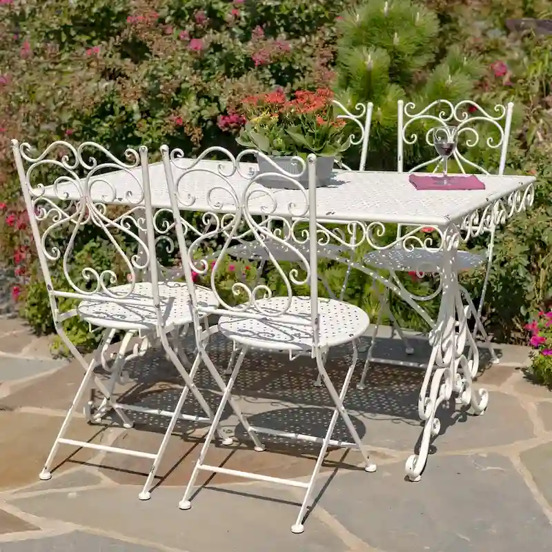 Five-Piece Metal Dining Set Solebury - 51.18 L x 33.07 W x 29.92 H