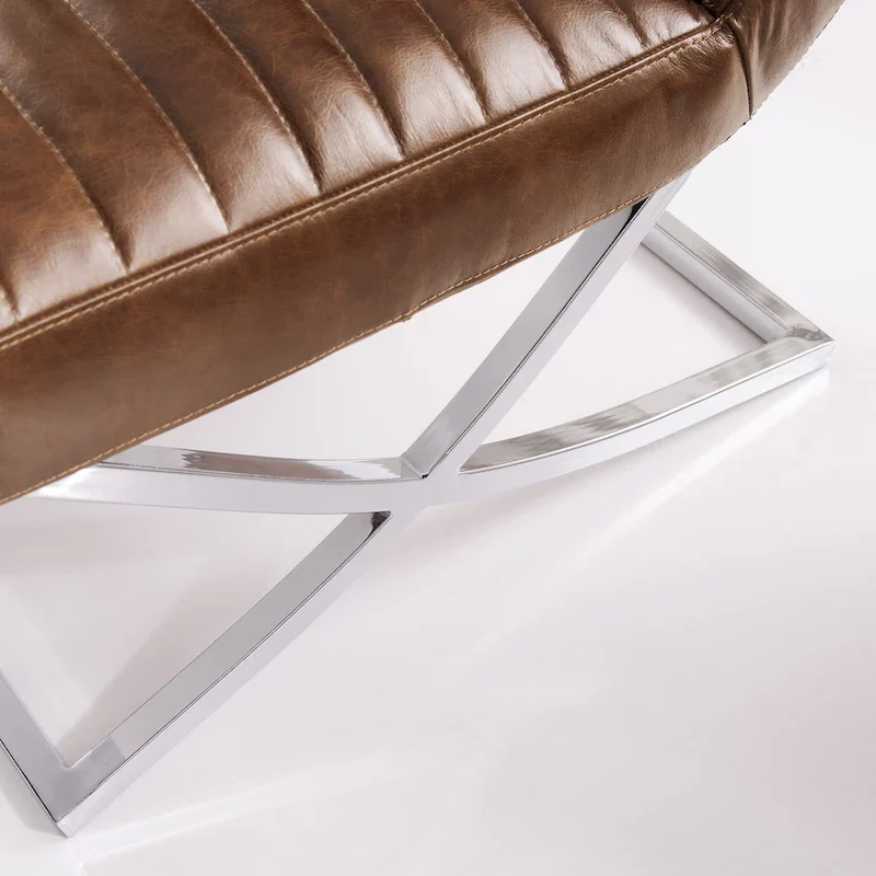 Art Leon Retro Armless Leather Chair