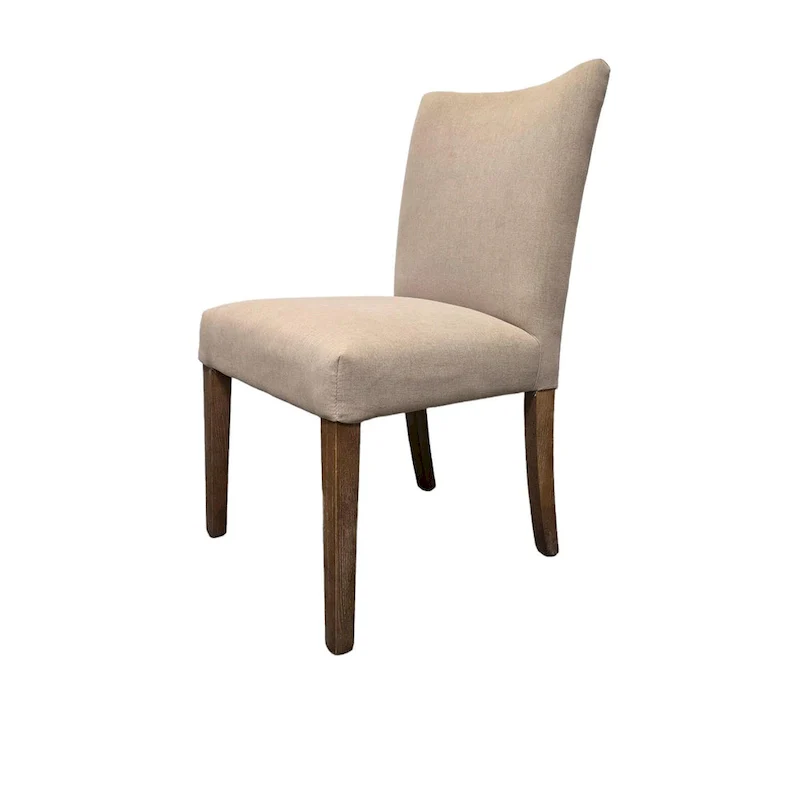 Dining Side Chair Set of 2, Beige & Brown, 2-Person