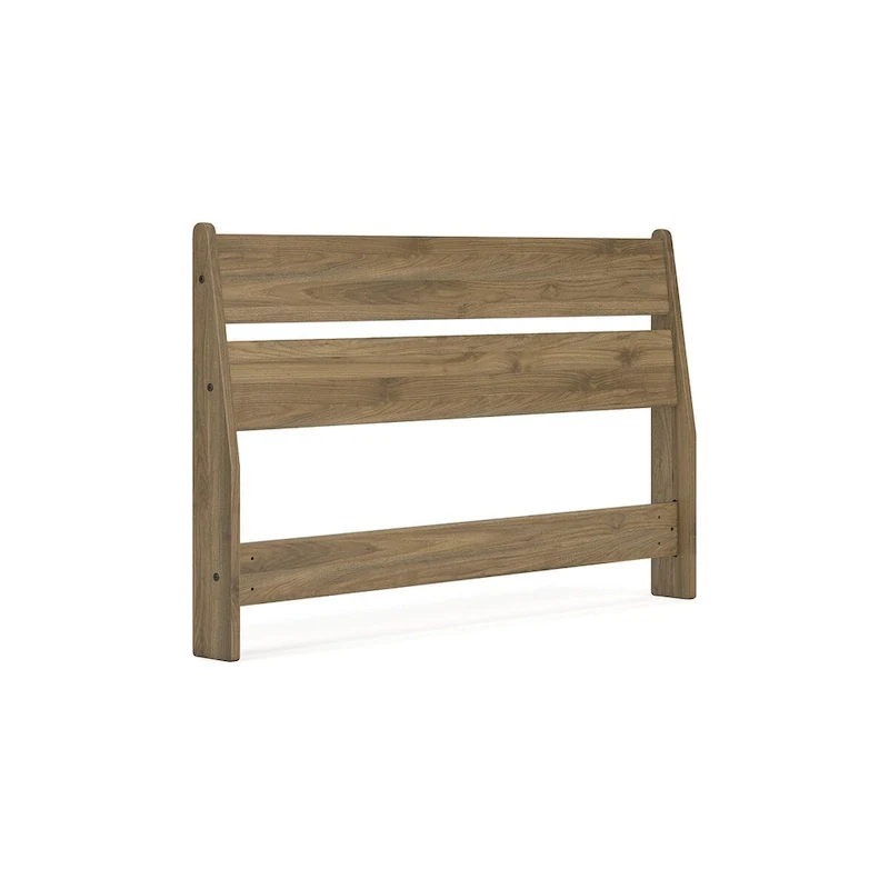 Signature Design Deanlow Honey Panel Headboard with Dresser and Nightstand