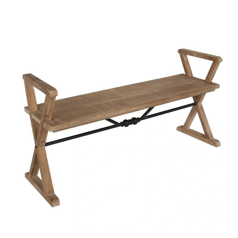 Kate and Laurel Travere Wood Bench
