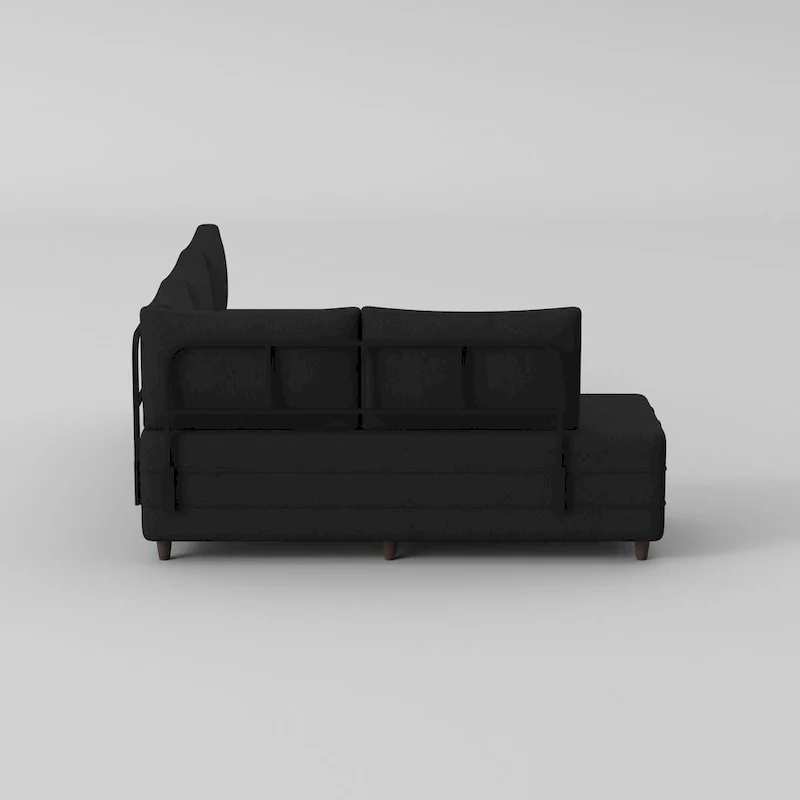 Sagopa Modern Metal Frame with Foam Seat Sectional Sofa