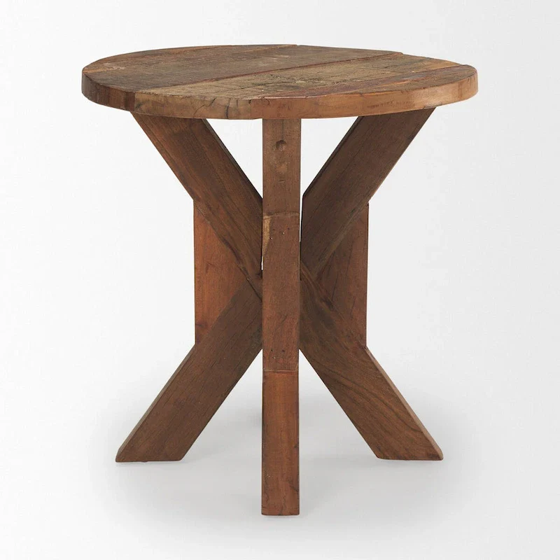 Heidi Reclaimed Brown Wooden End Table - 25.8L x 25.8W x 26.0H