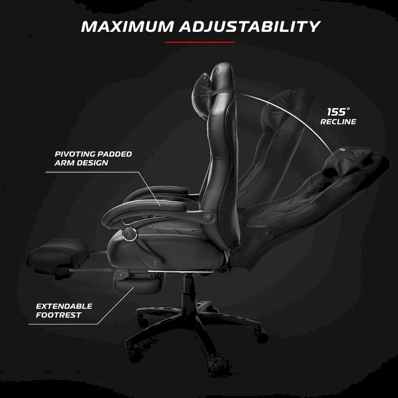 RESPAWN 110 Pro Gaming Chair - Gaming Chair with Footrest, Ergonomic Computer Desk Chair