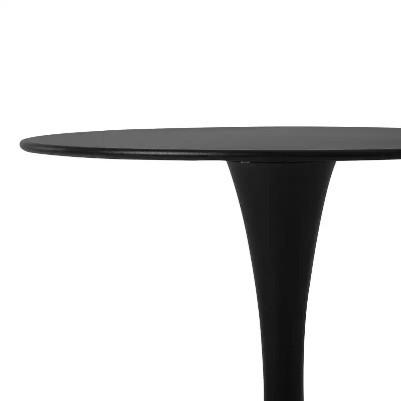 WestinTrends Playa 3-Piece Round Metal Bistro Dining Table Set And Stackable Resin Patio Dining Arm Chairs