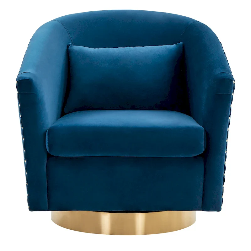 SAFAVIEH Couture Ikram Quilted Swivel Tub Chair - 30Wx32Dx30H