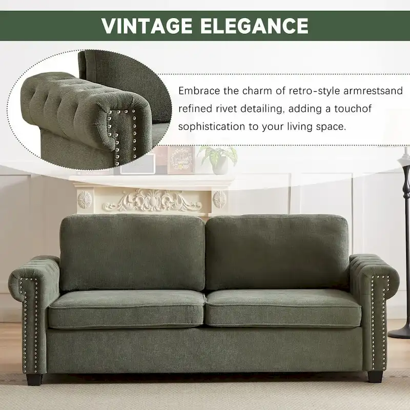 83.8 Convertible 2-in-1 Pullout Polyester Sleeper Sofa Bed