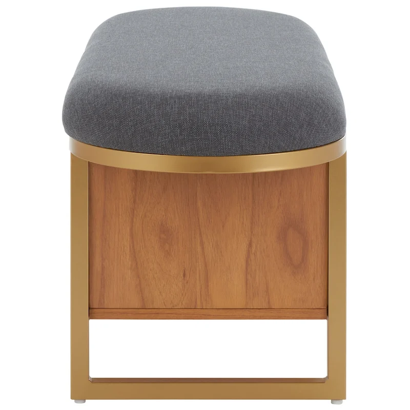 SAFAVIEH Mignon Open Shelf Bench withCushion - 42 W x 15 D x 18 H - 42Wx15Dx18H