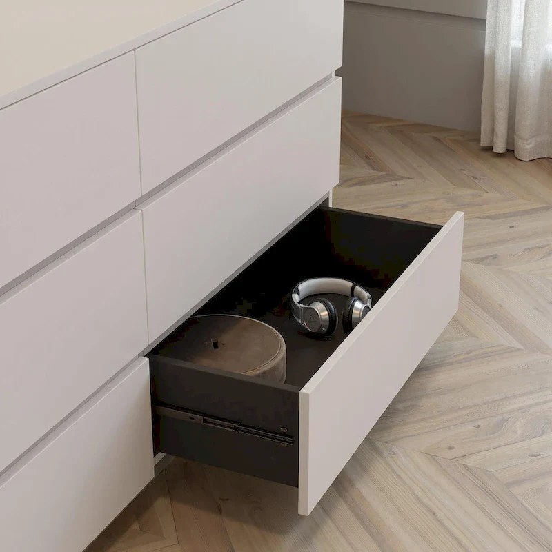 144.26 Home Office Expandable Desk With 6 Drawers