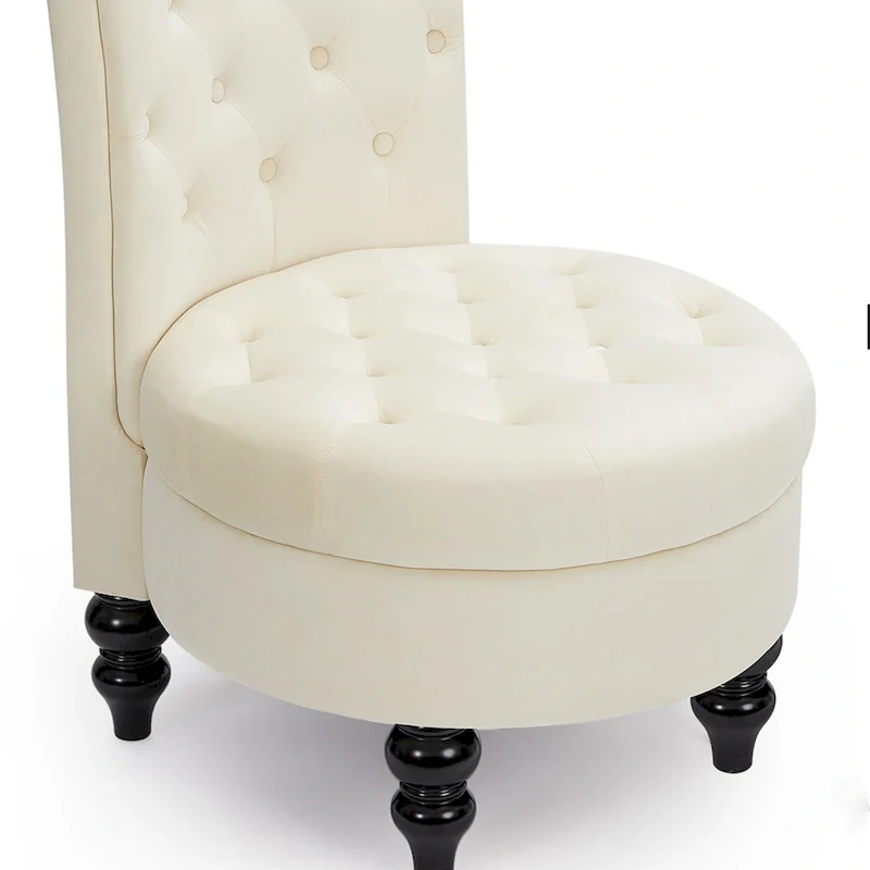 AVAWING Set of 2 Throne Royal Chair Thick Padding and Rubberwood Legs