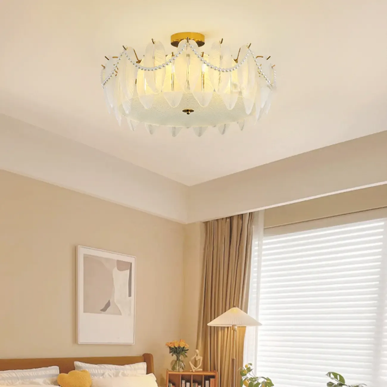 Luxury Ceiling Light with Ambient Shade for Living Room