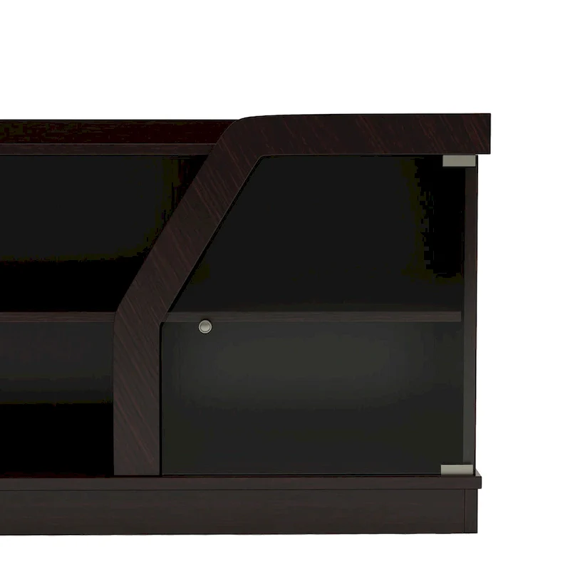 DH BASIC Modern Espresso 71   Wide Entertainment Center by Denhour