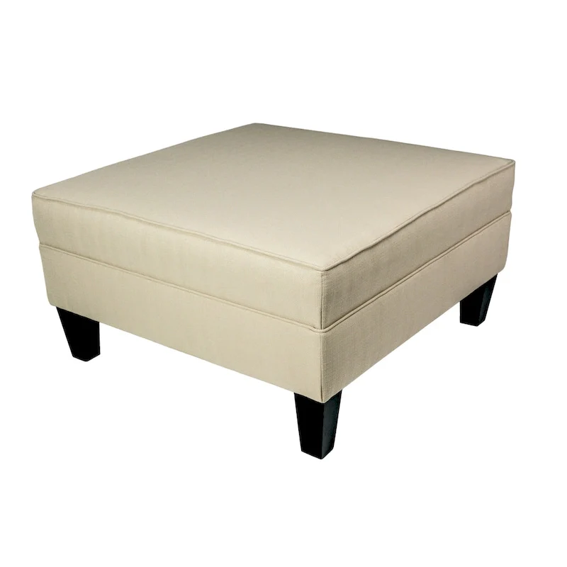 Madison Squared Upholstered Welted Oversized Ottoman