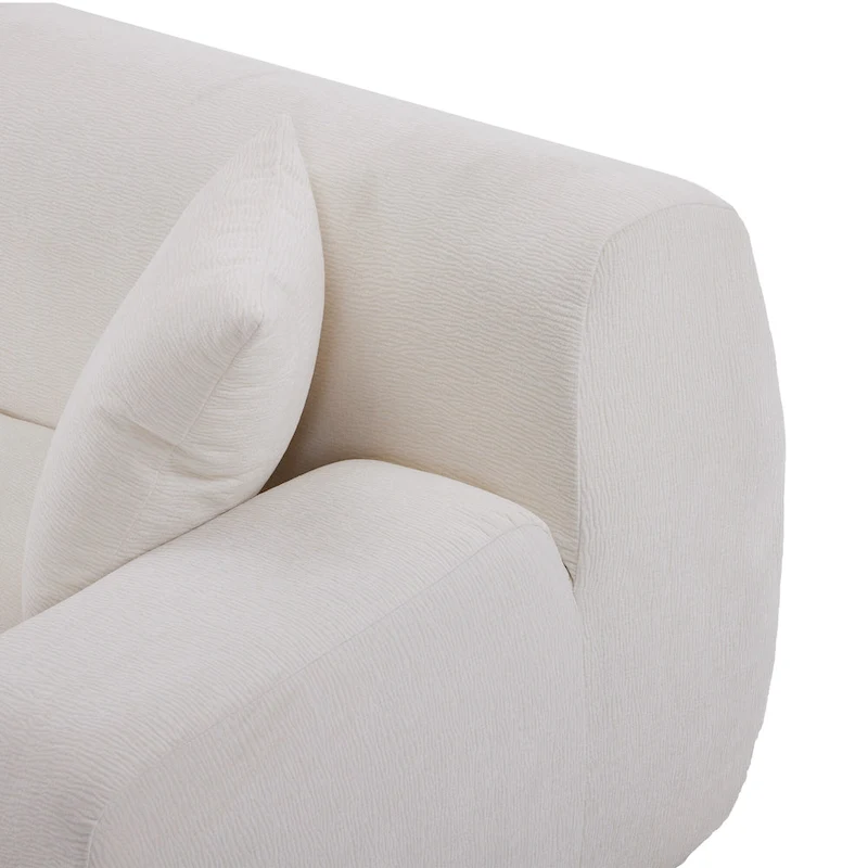 111 Polyester L-Shape Modular Sectional Sofa with High-Density Foam, 27 Deep Seat and Anti-Wrinkle Chenille Fabric