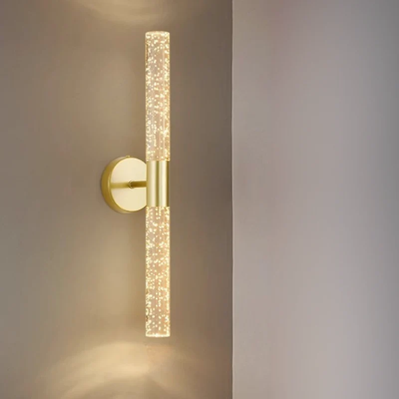Modern 2-Light Acrylic Dreamy Cylinder Wall Sconce