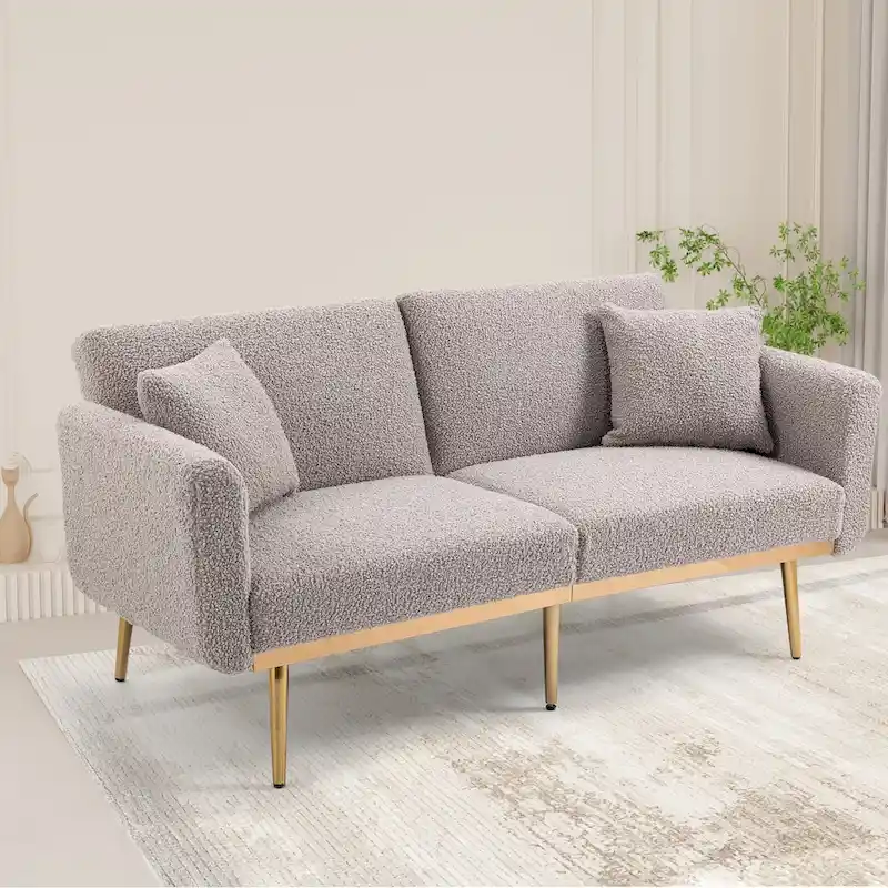 Linen Modular Sofa Section Armless Accent Chair